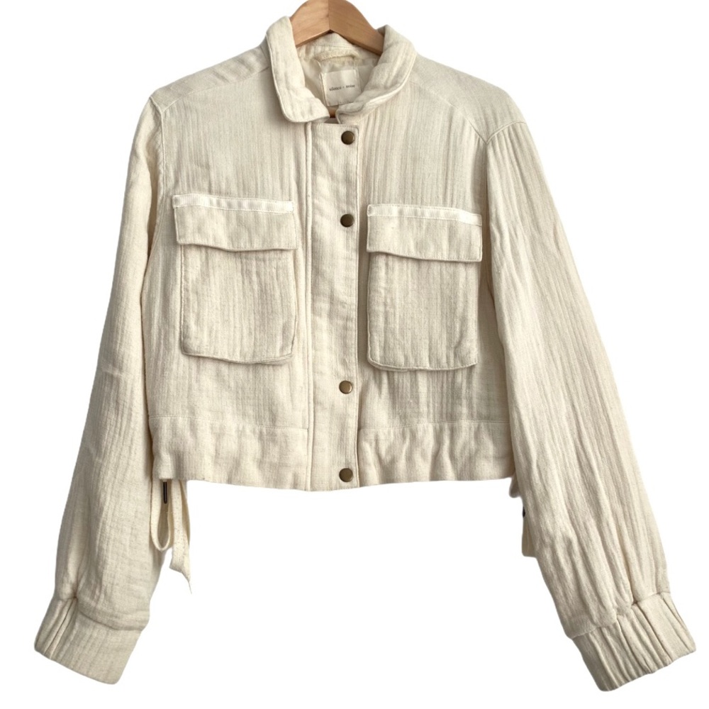 SILENCE + NOISE Collared Zip Up Jacket